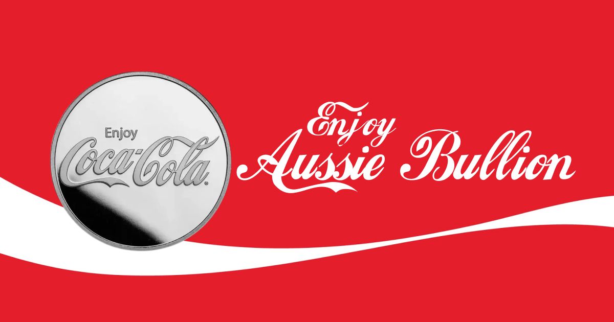 Coca-Cola bullion coin beside the headline "The One That Got Away… finally came home"