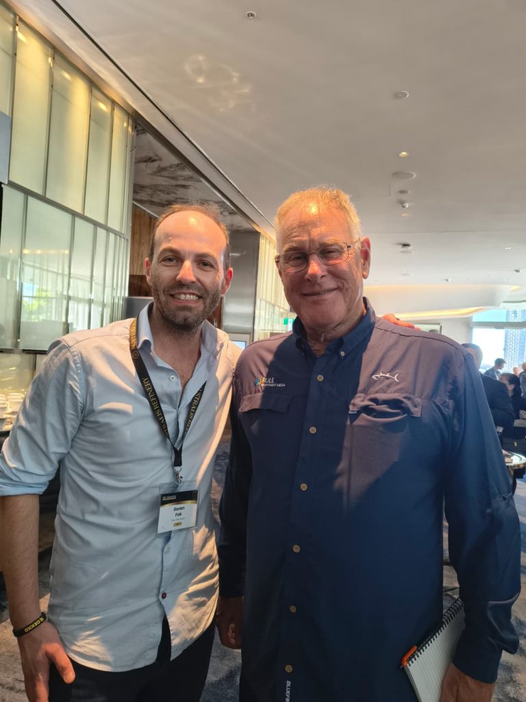 Goran with Rick Rule on the conference floor at the Australian Gold Conference 2026